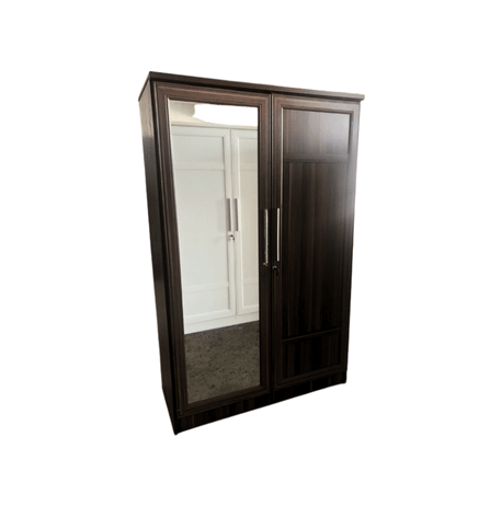 ตู้เสื้อผ้า 2 บานเปิด WISDOM DESIGN FURNITURE รุ่น C-120 SIMPLE E 120 ซม. สีโอ๊ค_0